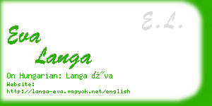 eva langa business card